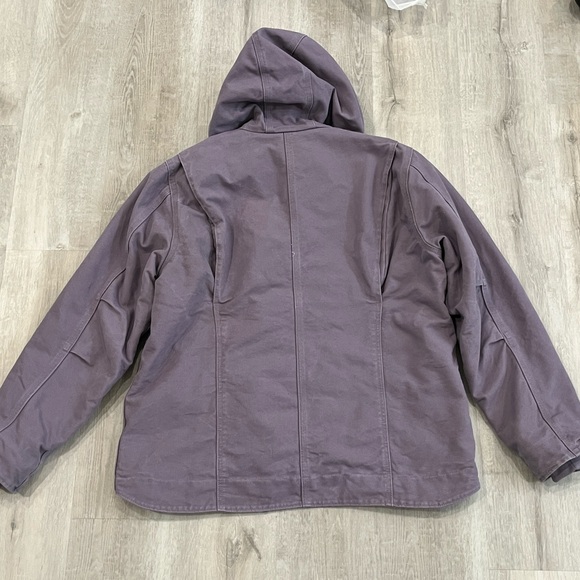 Carhartt Sherpa Lined Sandstone Duck Jacket Coat WJ141 Womens XL Lilac Workwear - Picture 7 of 15